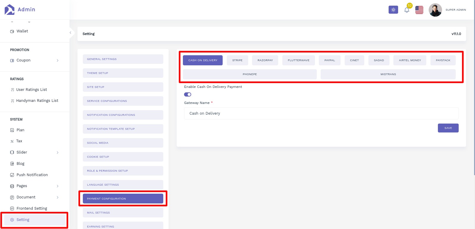 Payment Configurations