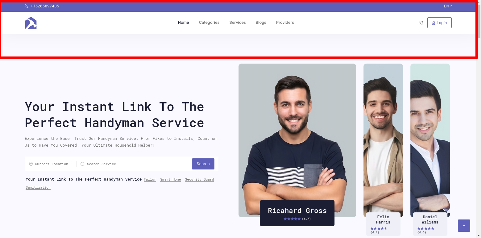 Landing Page Header 