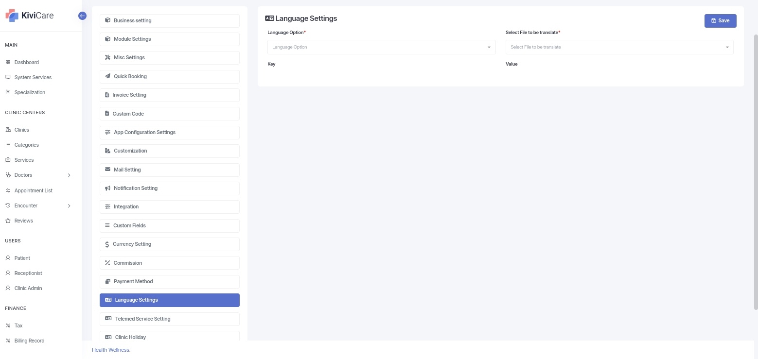 Language Configurations