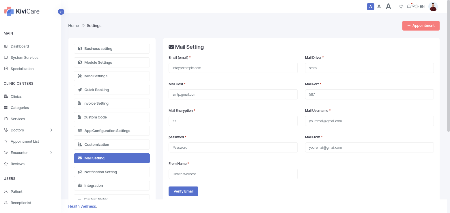 Mail Configurations