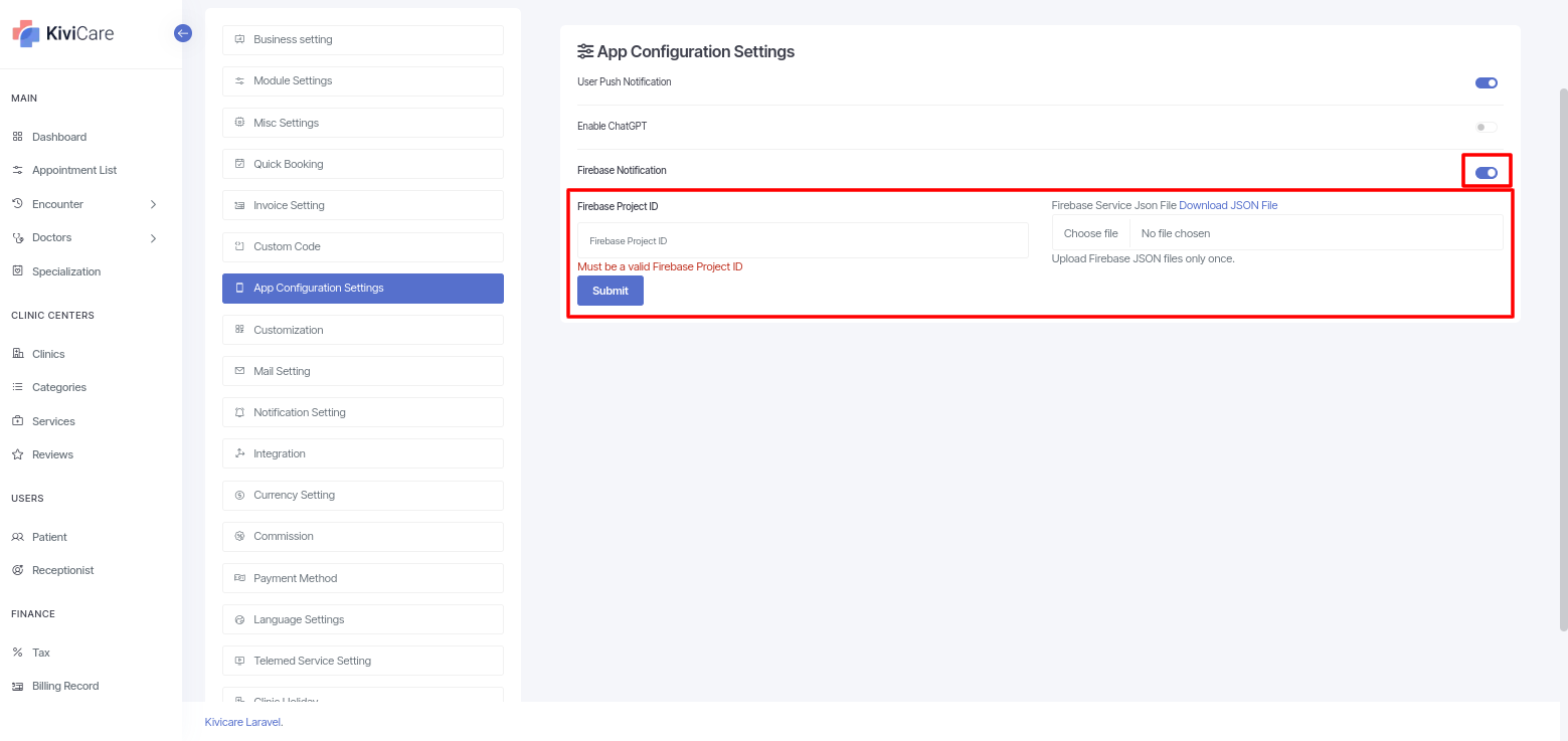 Notification Configuration