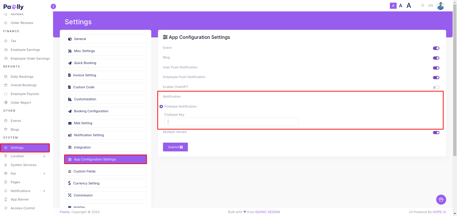 Server Key Configuration