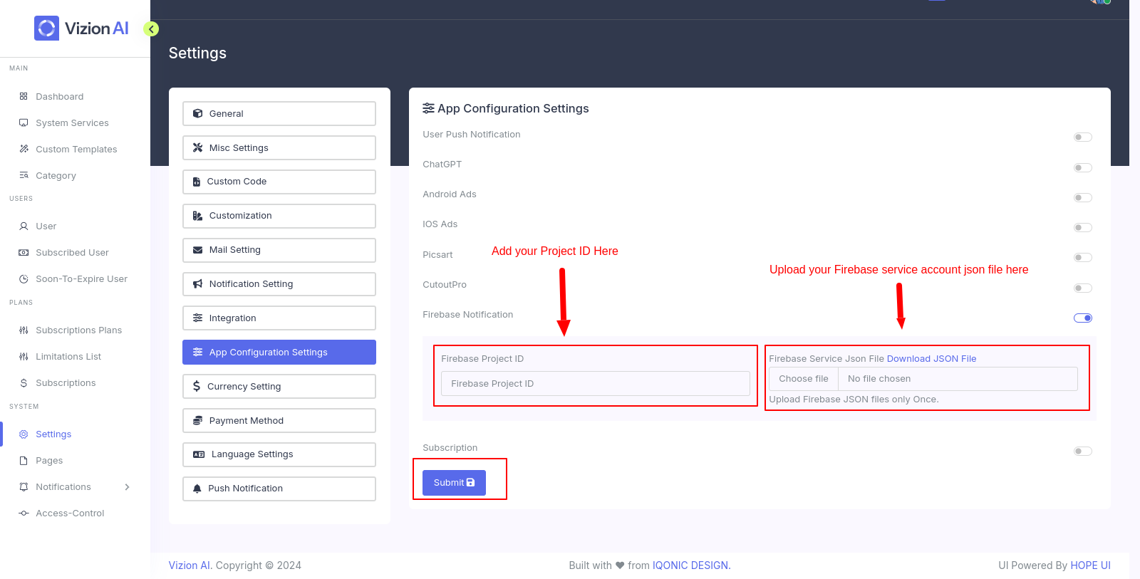 Handyman Service - Notification Configuration